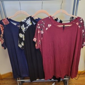 EUC set of 3 jersey blouses